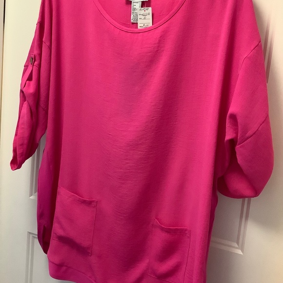 Joseph Ribkoff Fuchsia Top - Picture 2 of 6